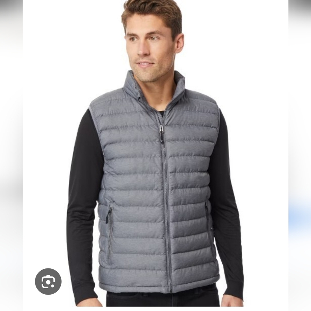 32 Degrees Men's Gray Puffer Vest XL